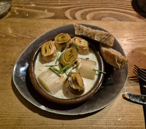 Veganes Lauch Pfännchen at Stachelschwein in Dortmund