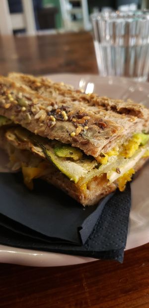 Delicious toasted veggie sandwich at 10 am. at Mandrake  in Mazara Del Vallo