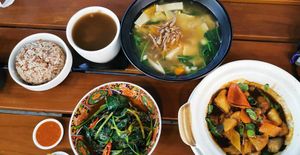 Meal for 2 at Red Apple 红苹果素食 - Tampines in East Singapore