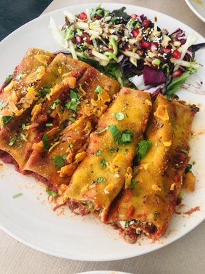 Tofu and spinach cannelloni(dish of the day)  at Cajual Vegan Foodsters in Loule