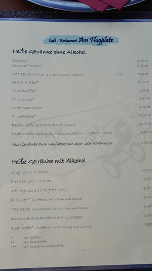 Vegane Kaffee- und Kakaooptionen 🌱💚☕️ at Cafe Restaurant Am Flugplatz in Wyk Auf Foehr