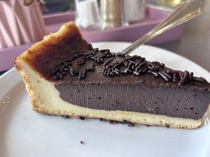 Schoko-Käsekuchen  at Cafe Restaurant Am Flugplatz in Wyk Auf Foehr