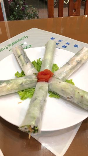 very yummy spring rolls at Ho Tay in Hanoi