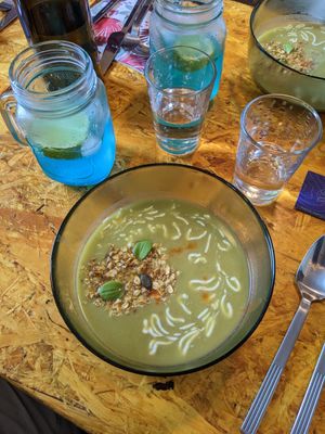 Peas soup at Soleil Vert in Le Havre