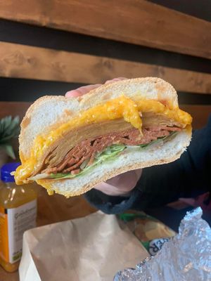 Vegan Turkey club  at Empire Bagels in Harrison