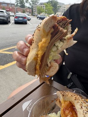 Vegan turkey club  at Empire Bagels in Harrison