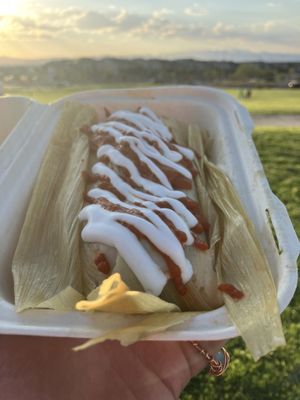Poblano Tamale   at Araujo's Plant Powered - Ghost Kitchen in Las Vegas