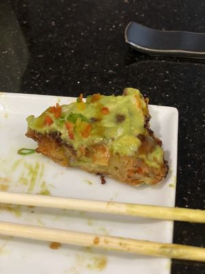 Another veg Japanese pizza - avocado on top 🤤  at Beluga Bar in Hamilton