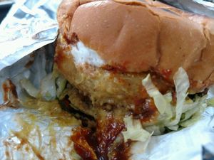 BBQ Burger at Loving Hut Express - Food Cart in Vancouver