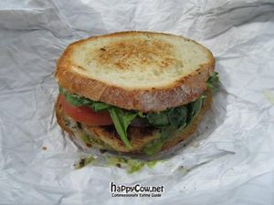 Healthy Grill sandwich at Loving Hut Express - Food Cart in Vancouver