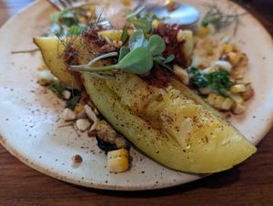 Squash - part of the Early Summer Menu at Little Saint in Healdsburg