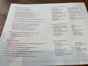 Check out the creative cocktails!  at Little Saint in Healdsburg