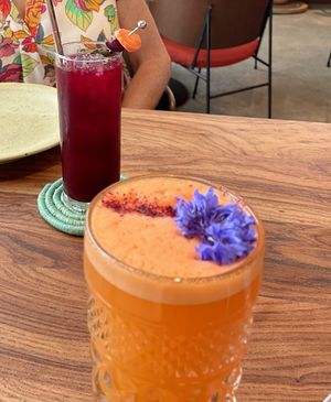 So colorful beets and carrots.  at Little Saint in Healdsburg