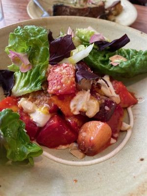 Had to get a second order of the salad and tried to lick the bowl😄 at Little Saint in Healdsburg