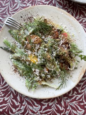 Romano bean salad  at Little Saint in Healdsburg