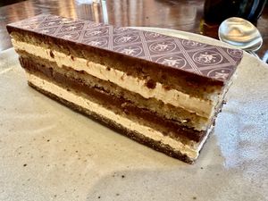 Opera cake  at Little Saint in Healdsburg