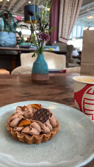 Chocolate tart  at Little Saint in Healdsburg