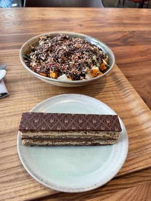 Daily bowl and dessert   at Little Saint in Healdsburg