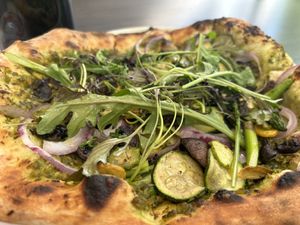 Look at all the greens!  at Little Saint in Healdsburg