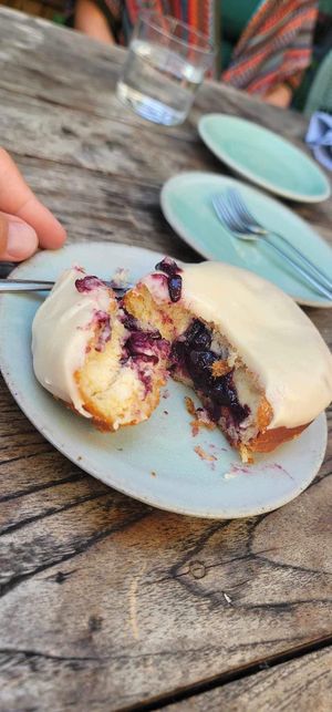 Blueberry lemon baked item   at Little Saint in Healdsburg