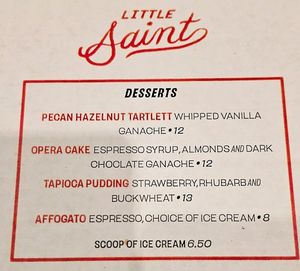 Desserts at Little Saint in Healdsburg