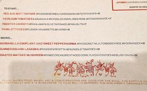 Starters and mains at Little Saint in Healdsburg