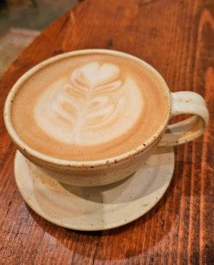 Mushroom latte at Little Saint in Healdsburg