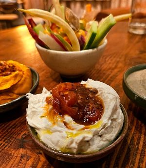 Cultured cashew spread at Little Saint in Healdsburg