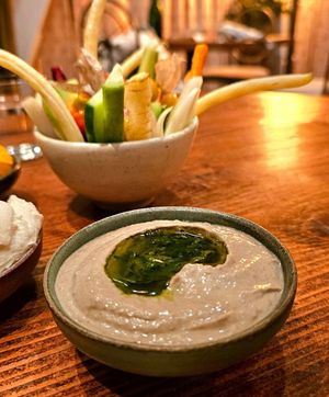 Green lentil hummus at Little Saint in Healdsburg
