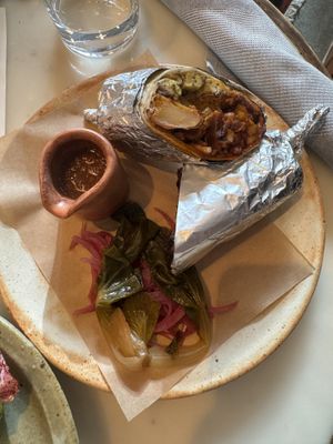 Breakfast burrito #Veganuary at Little Saint in Healdsburg