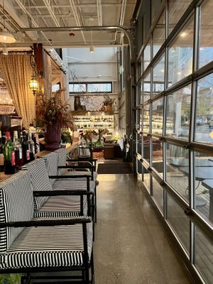 Waiting area  at Little Saint in Healdsburg