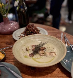 Soup  at Little Saint in Healdsburg