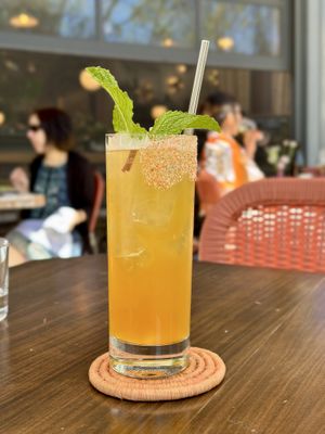 Carrot Skin Tepache  at Little Saint in Healdsburg