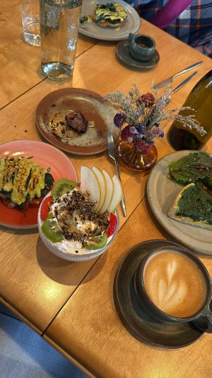 Parfait. Breakfast sandwich. Quiche   at Little Saint in Healdsburg