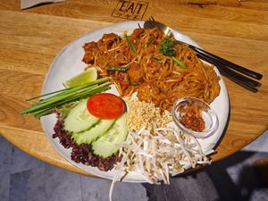 Pad thai at Eat at Thai in Mohlin