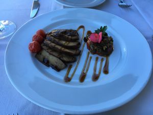 Seitan with teriyaki sauce  at La Vista in Varenna