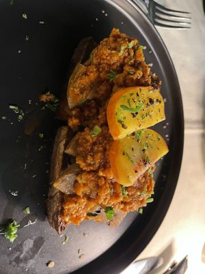 seitan main dish  at La Vista in Varenna