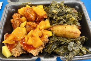 Vegan Mango “ chicken lunchbox   at Tamarind Island Grille in Huntsville
