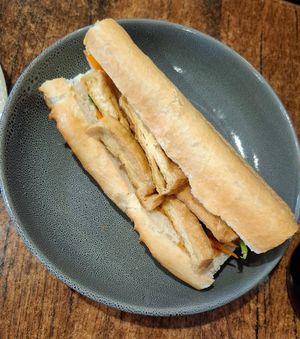 Bahn mi with tofu  at Pho Viet Street Food in Wellington