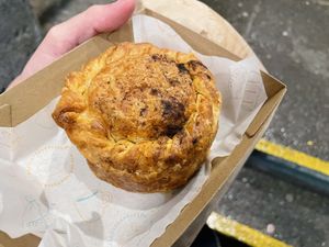 Mince and cheese pie   at Belén Vegan Bakery in Wellington