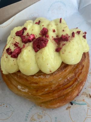 Custard cronut at Belén Vegan Bakery in Wellington