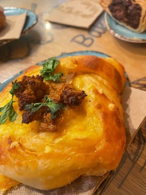 Chorizo cheese danish at Belén Vegan Bakery in Wellington
