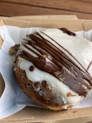 Milk and cookies donut  at Belén Vegan Bakery in Wellington