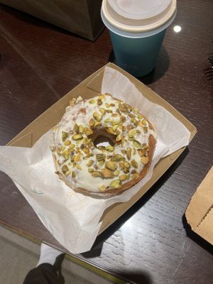 Pistachio donut  at Belén Vegan Bakery in Wellington