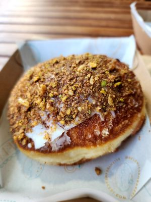 Pistachio cream donut at Belén Vegan Bakery in Wellington