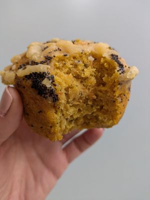 Savoury muffin at Belén Vegan Bakery in Wellington