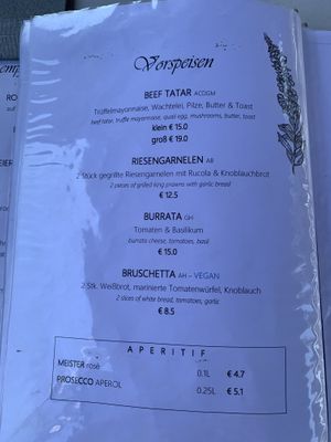 Menu - Starters (Bruschetta)  at Seehaus Cafe Restaurant Pizzeria in Riegersburg