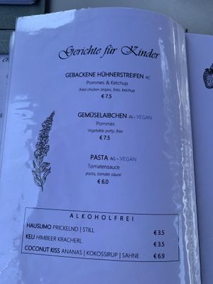 Menu - for kids (Vegetable patty, pasta)  at Seehaus Cafe Restaurant Pizzeria in Riegersburg