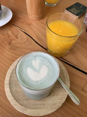 butterfly pea con latte vegetale di default   at Sedici in Ravenna