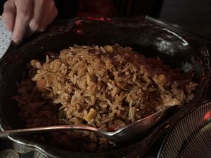 Fried rice with seasonal vegetables   at Mott 32 in Las Vegas